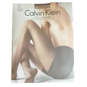 Calvin Klein Matte Ultra Sheer Essentials Tights Buff Nude Size B Control Top